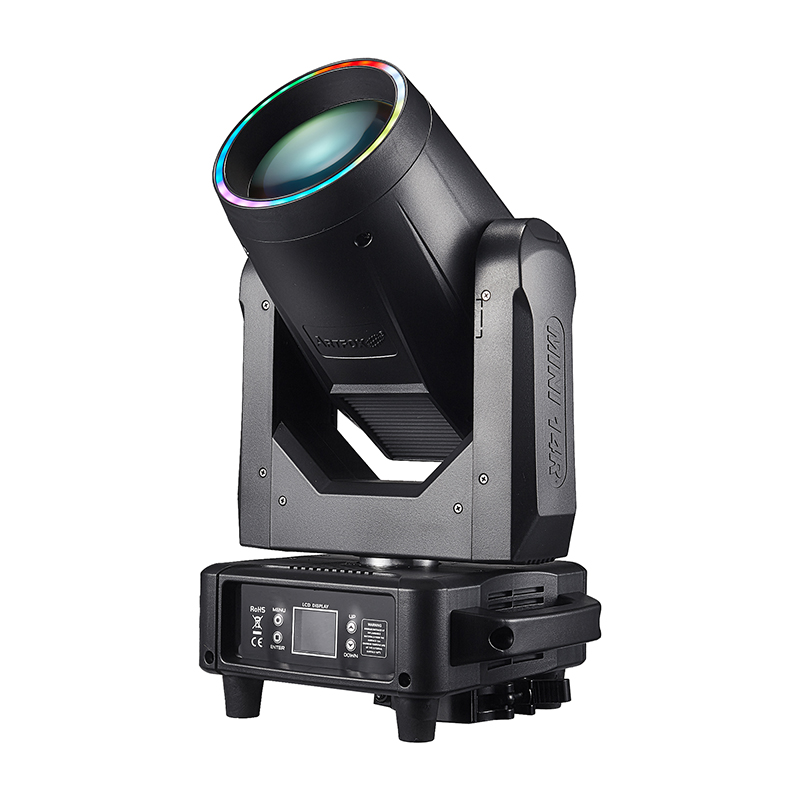 Moving Head Light:295w lamp, 2 Prisms, 3 Prisms effects, Rainbow effects, with RGB Ring